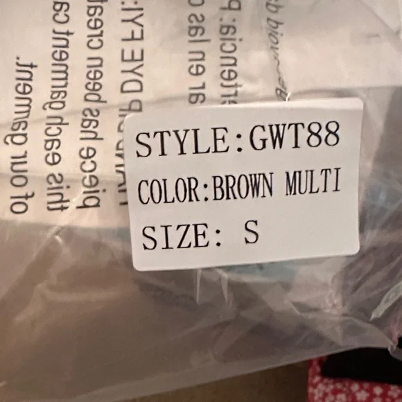 POL Women’s Brown and White Checkered mixed material Sweater - Picture 6 of 7